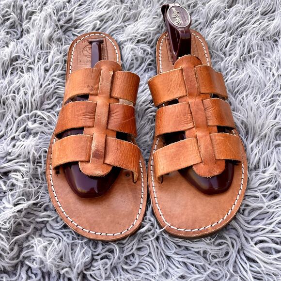 Melissinos Art The Poet Caesar Hand Made Leather Sandals Athens Greece Handmade - Picture 1 of 10